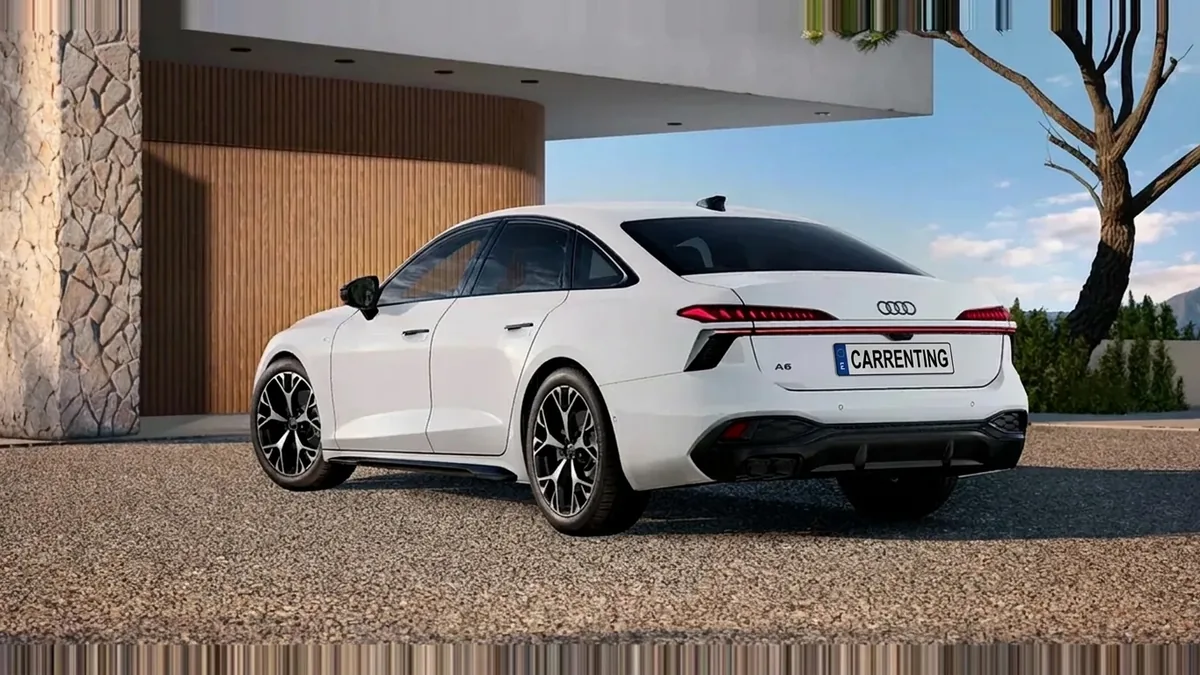 Audi A6 TDI 150kW (204CV) S Tronic Black Line en renting en Barcelona — Delantera