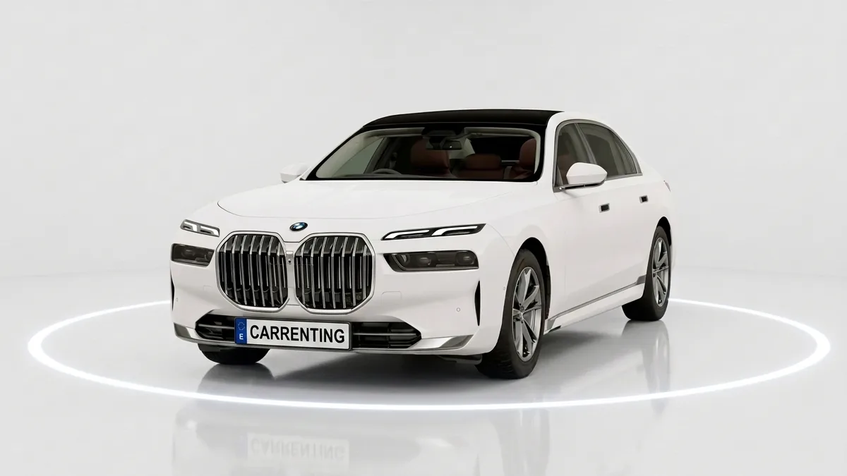 BMW Serie 7 740d xDrive en renting en Barcelona — Lateral