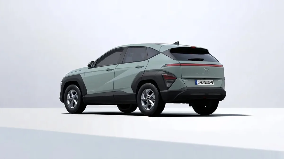 Hyundai Kona HEV 1.6 GDI Maxx DT 138CV en renting en Barcelona — Delantera