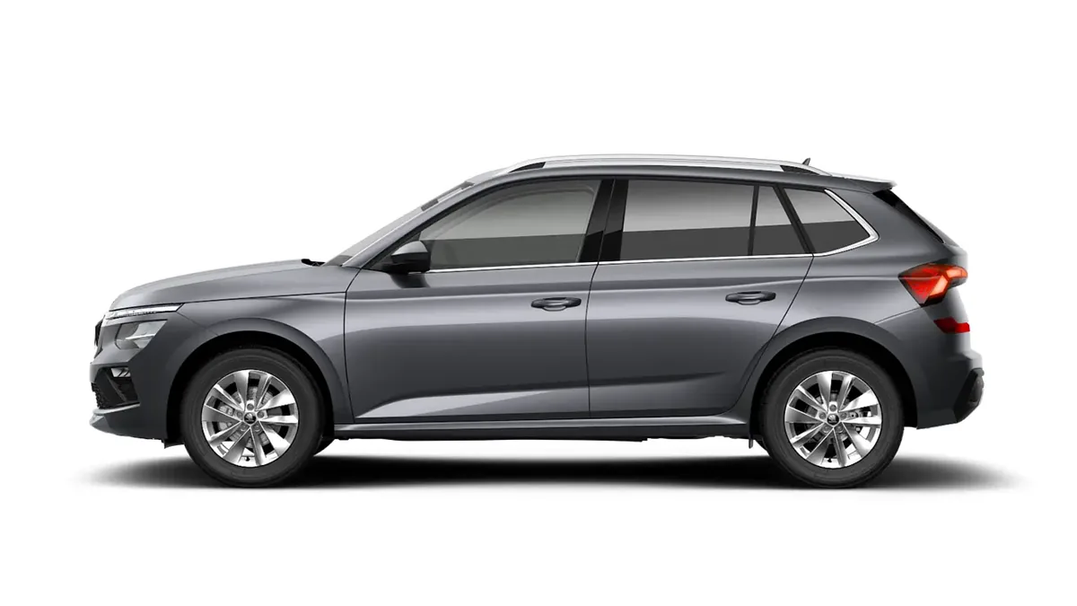 Škoda Kamiq 1.5 TSI DSG Selection en renting en Barcelona — Delantera